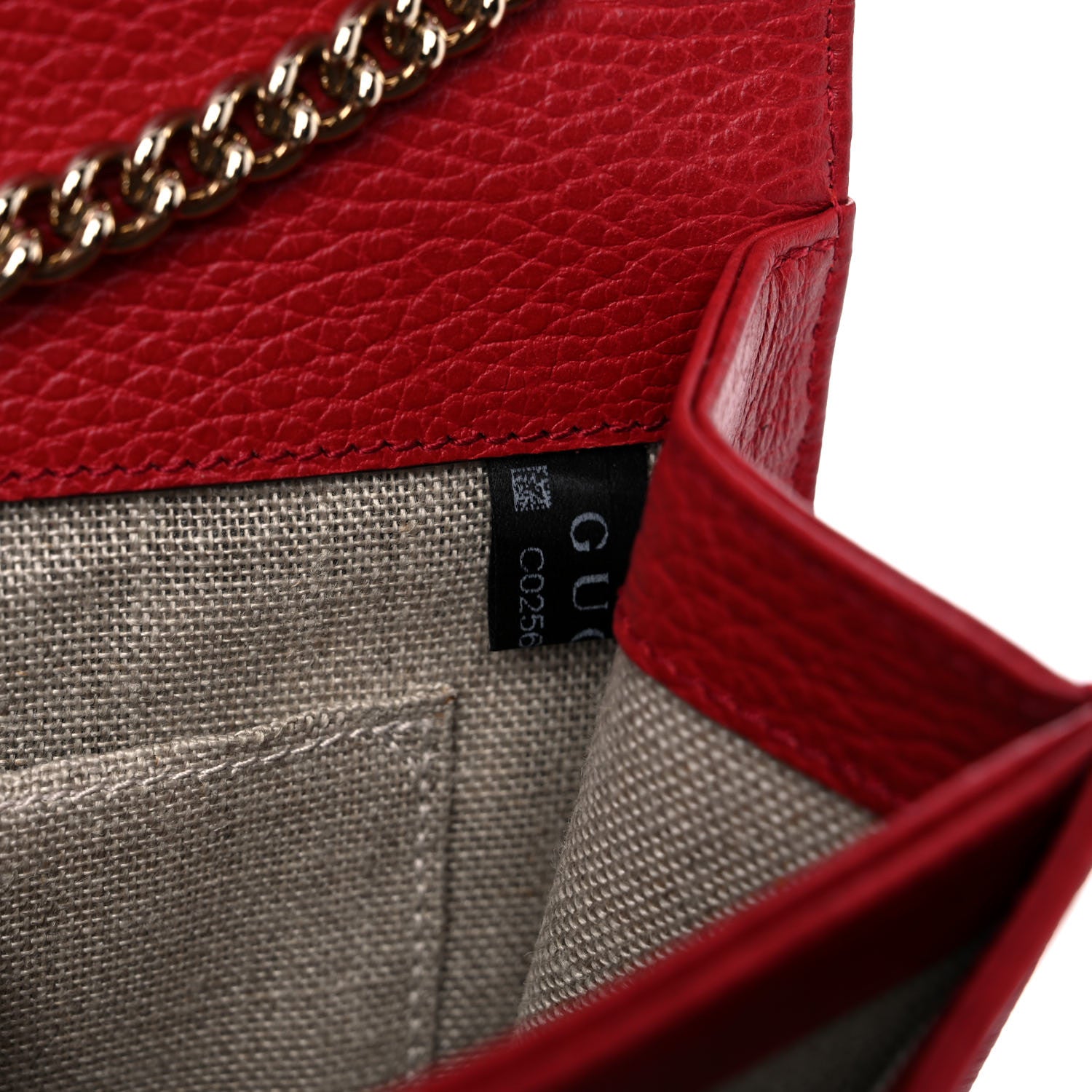 Gucci Dollar Calfskin Small Interlocking G Shoulder Bag Red 6 of 16
