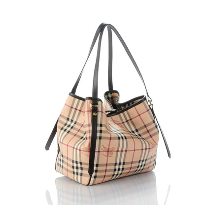 Burberry Haymarket Check Small Canterbury Tote Chocolate 3 of 7