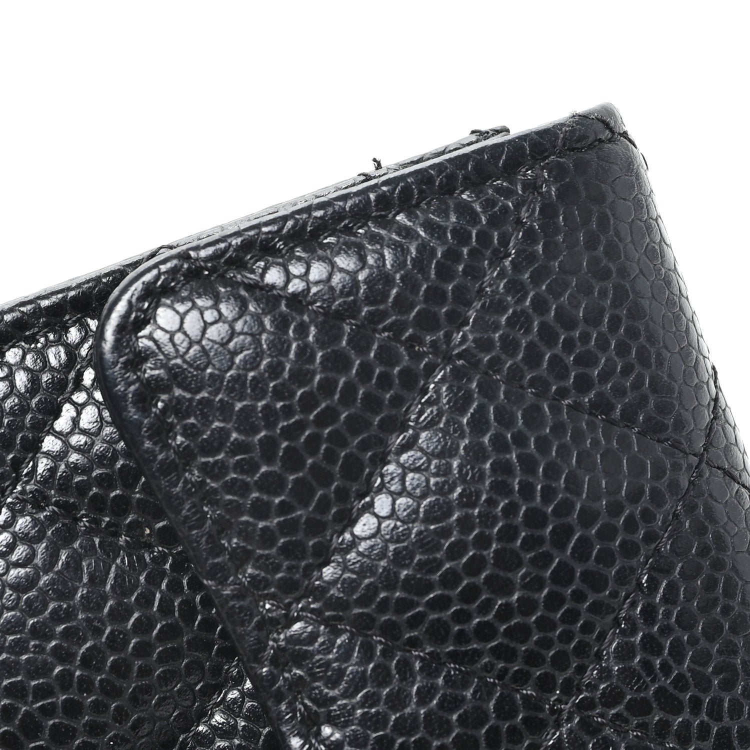 Chanel Caviar Quilted Flap Card Holder Wallet Black 9 of 10