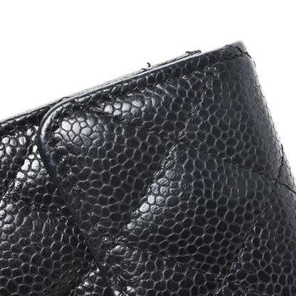 Chanel Caviar Quilted Flap Card Holder Wallet Black 9 of 10