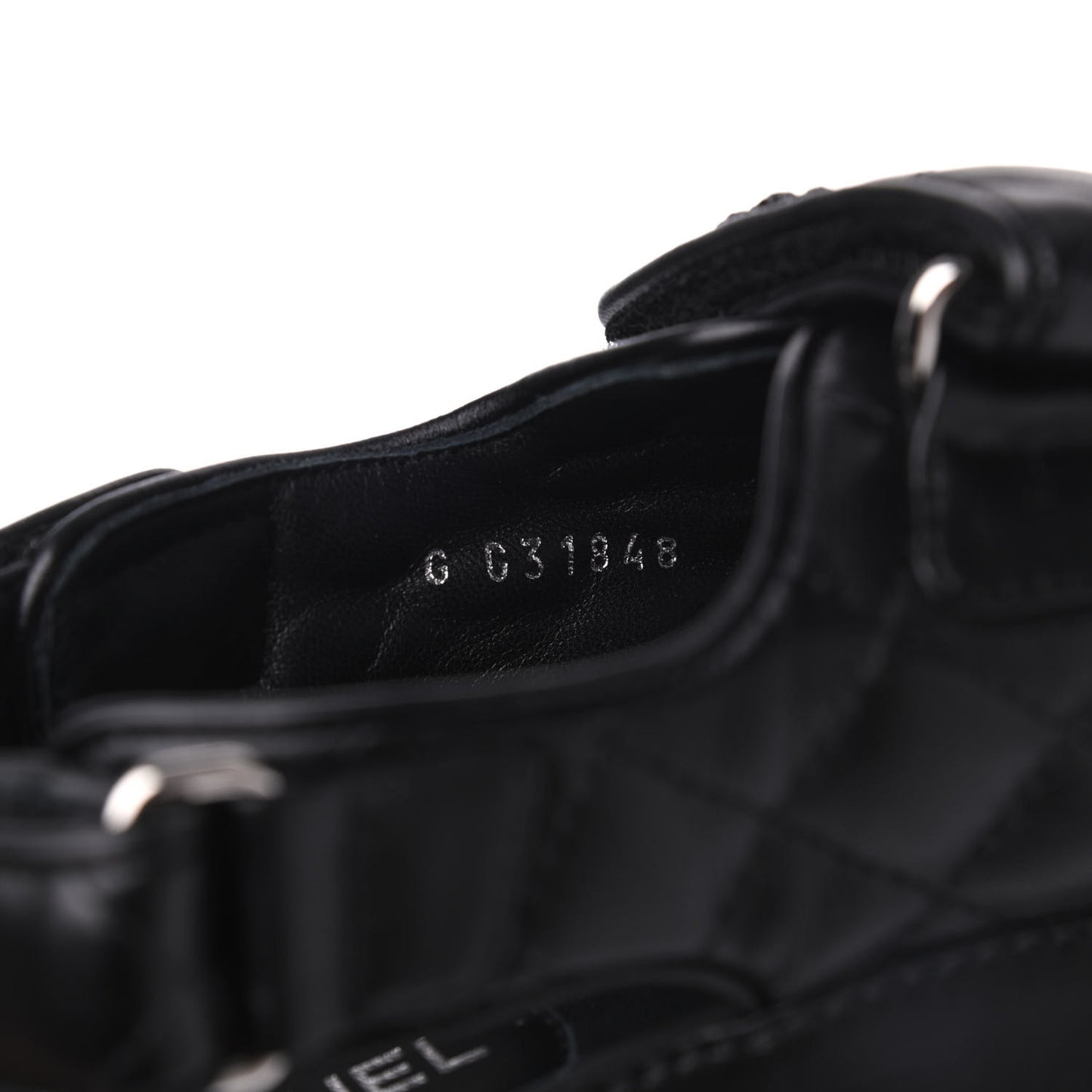 Lambskin Velcro Dad Sandals 38 Black