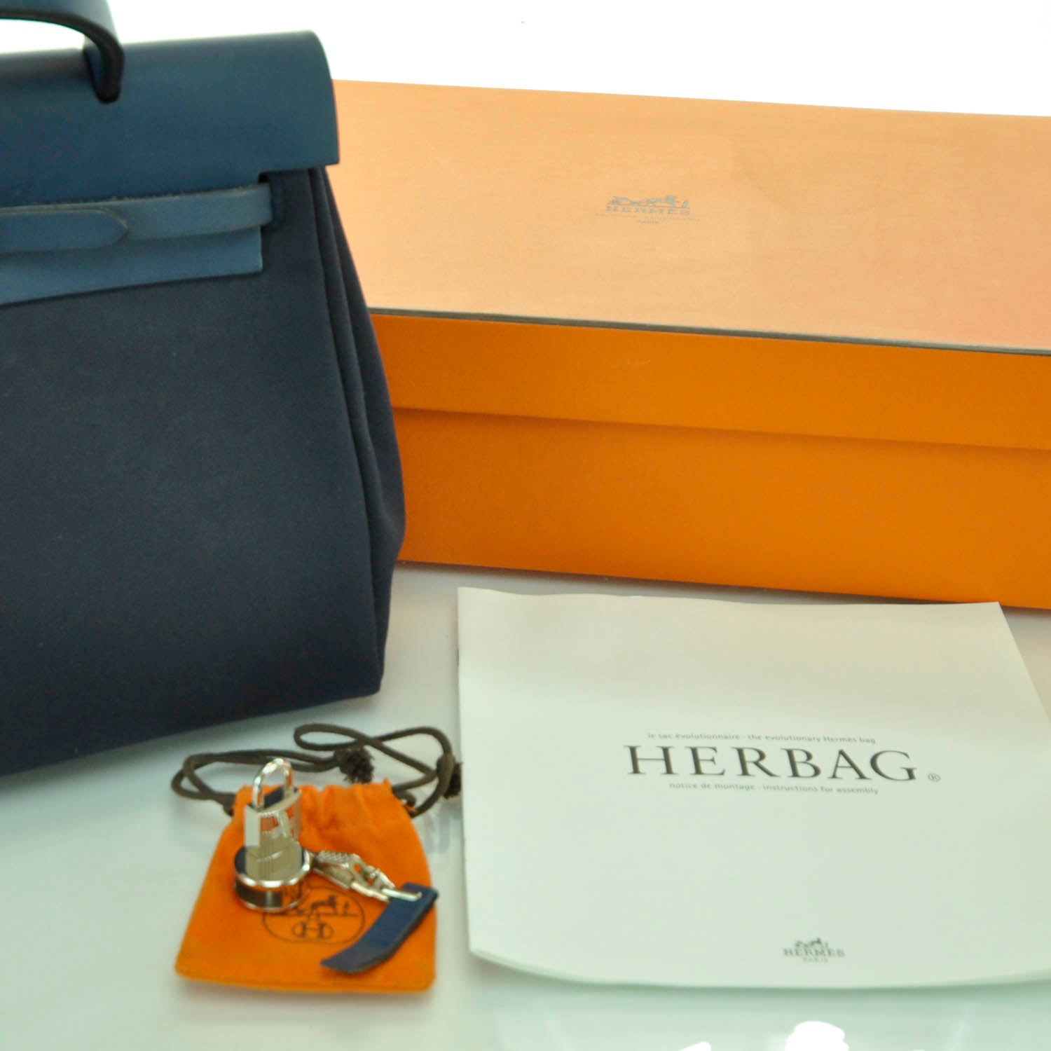 Hermes Toile Herbag Navy Bleu 5 of 12