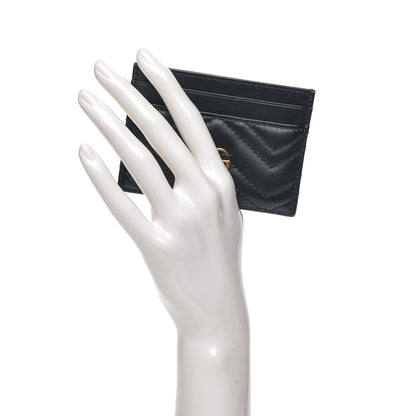 Gucci Calfskin Matelasse GG Marmont Card Holder Black 2 of 6