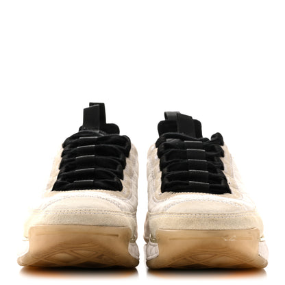 Chanel Velvet Calfskin Mixed Fibers CC Sneakers 36 Ivory Black 3 of 11