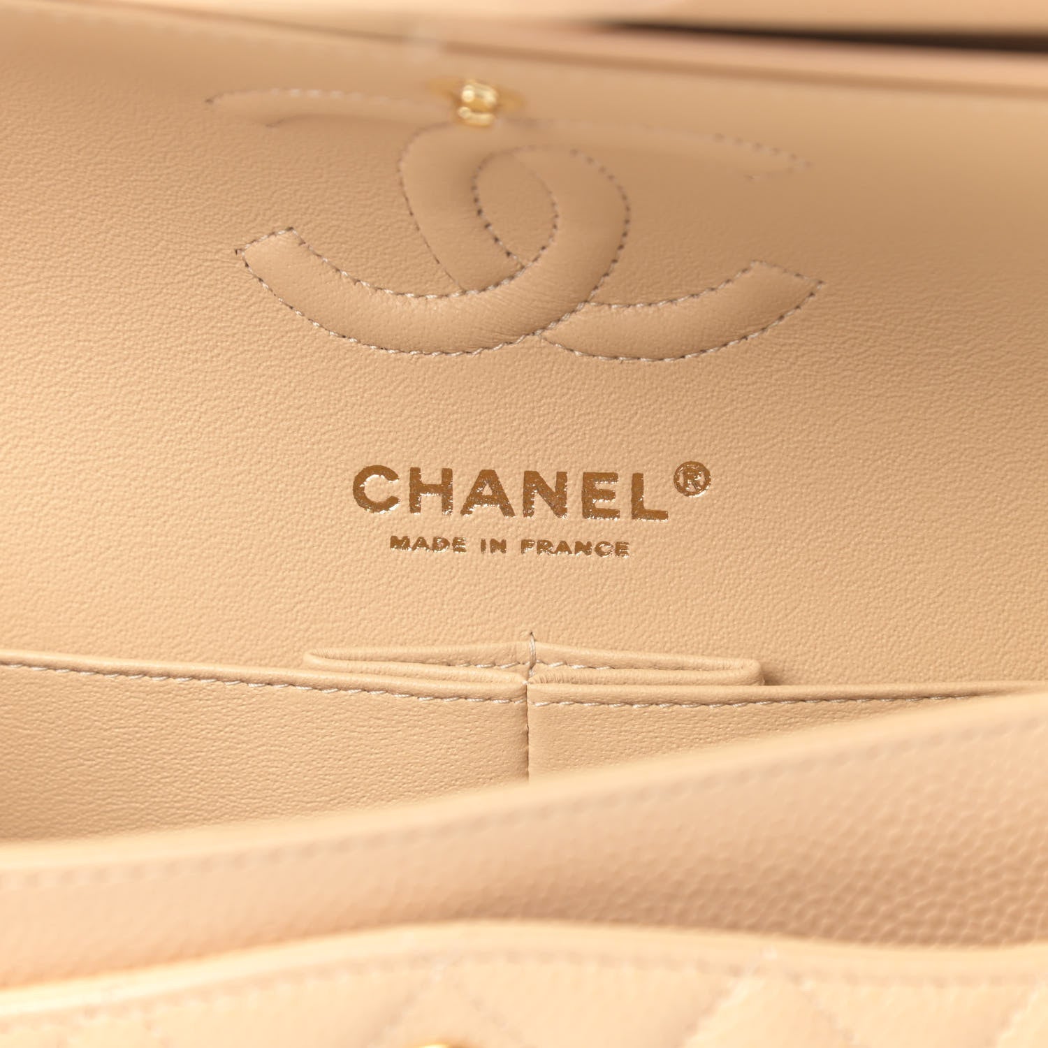 Chanel Caviar Quilted Small Double Flap Beige 6 of 10