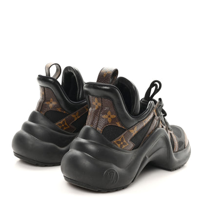 Louis Vuitton Calfskin Patent Monogram LV Archlight Sneakers 37.5 Black 4 of 9