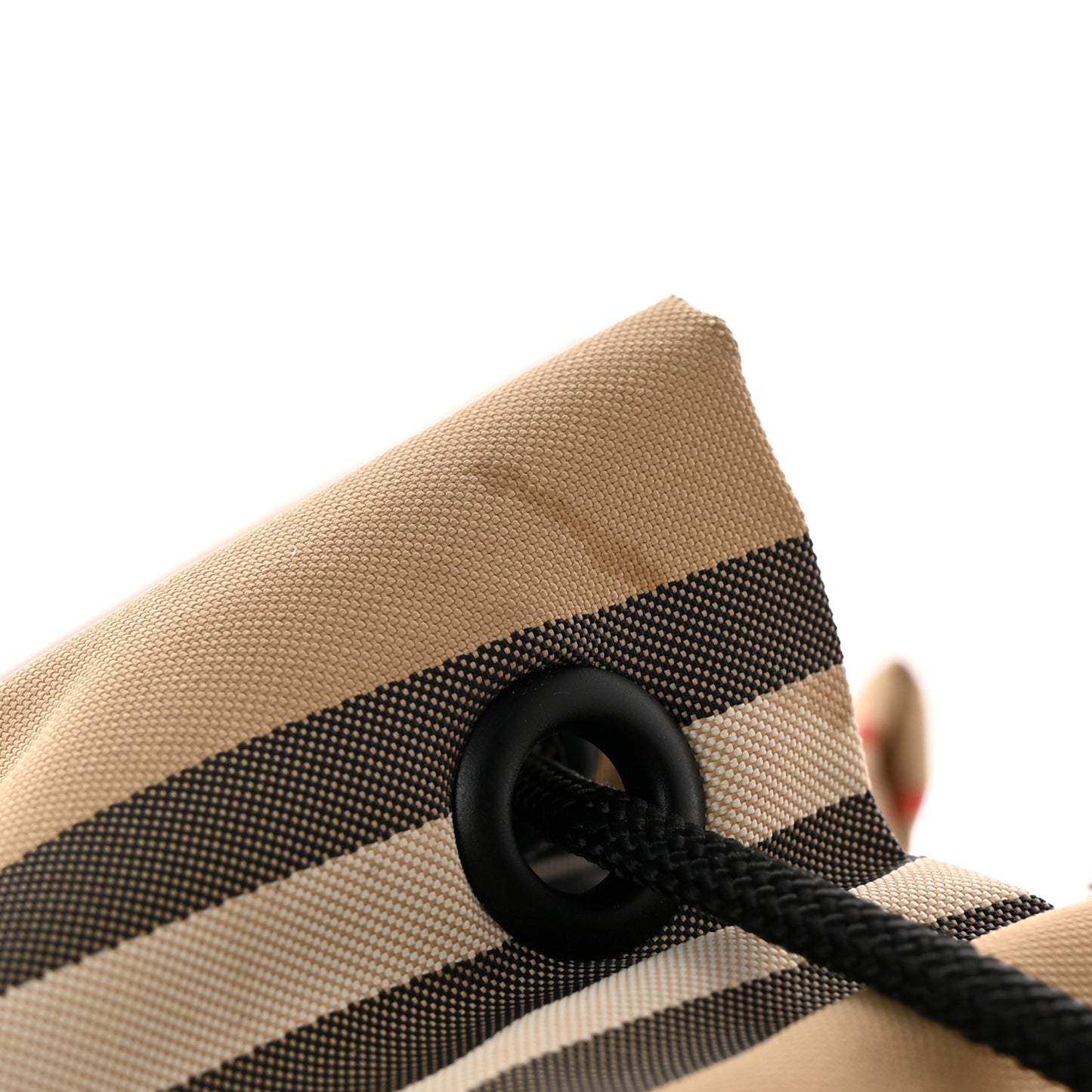 Econyl Icon Stripe Phoebe Drawcord Pouch Archive Beige