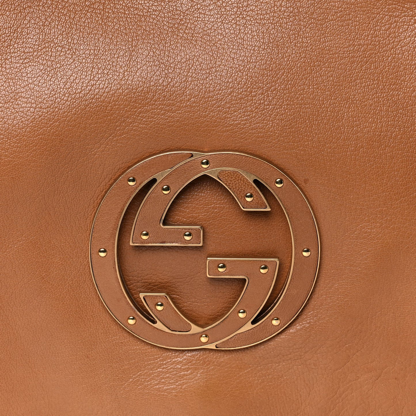 Calfskin Blondie Medium Shoulder Flap Bag Brown