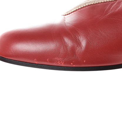 Gucci Malaga Kid Silk Hannelore Detachable Platform Slide 38 Hibiscus Red 14 of 17