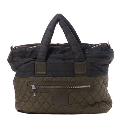 Chanel Nylon Quilted Large Coco Cocoon Tote Khaki 1 of 9