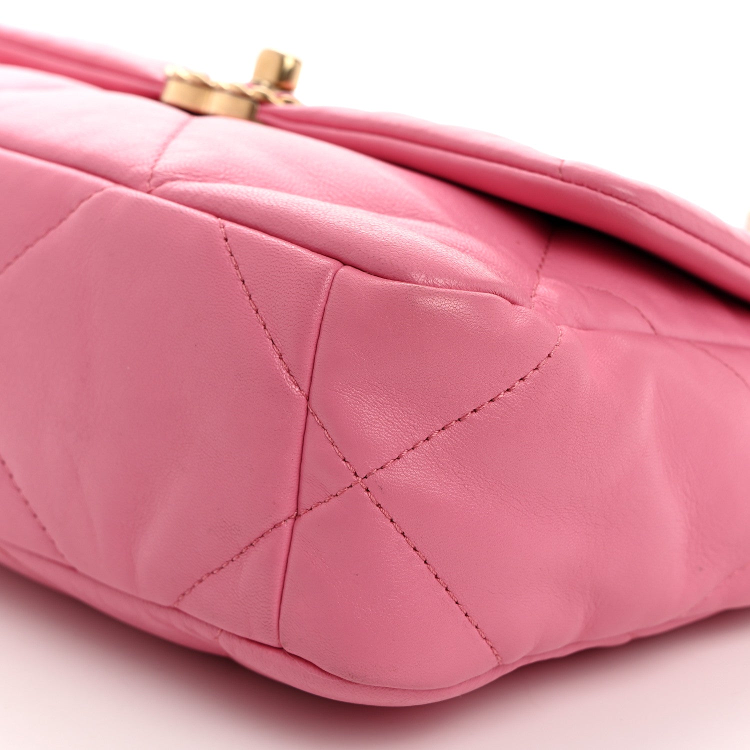 Chanel Lambskin Quilted Medium Chanel 19 Flap Pink 10 of 11