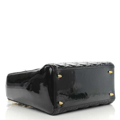 Christian Dior Patent Cannage Medium Lady Dior Black 4 of 15