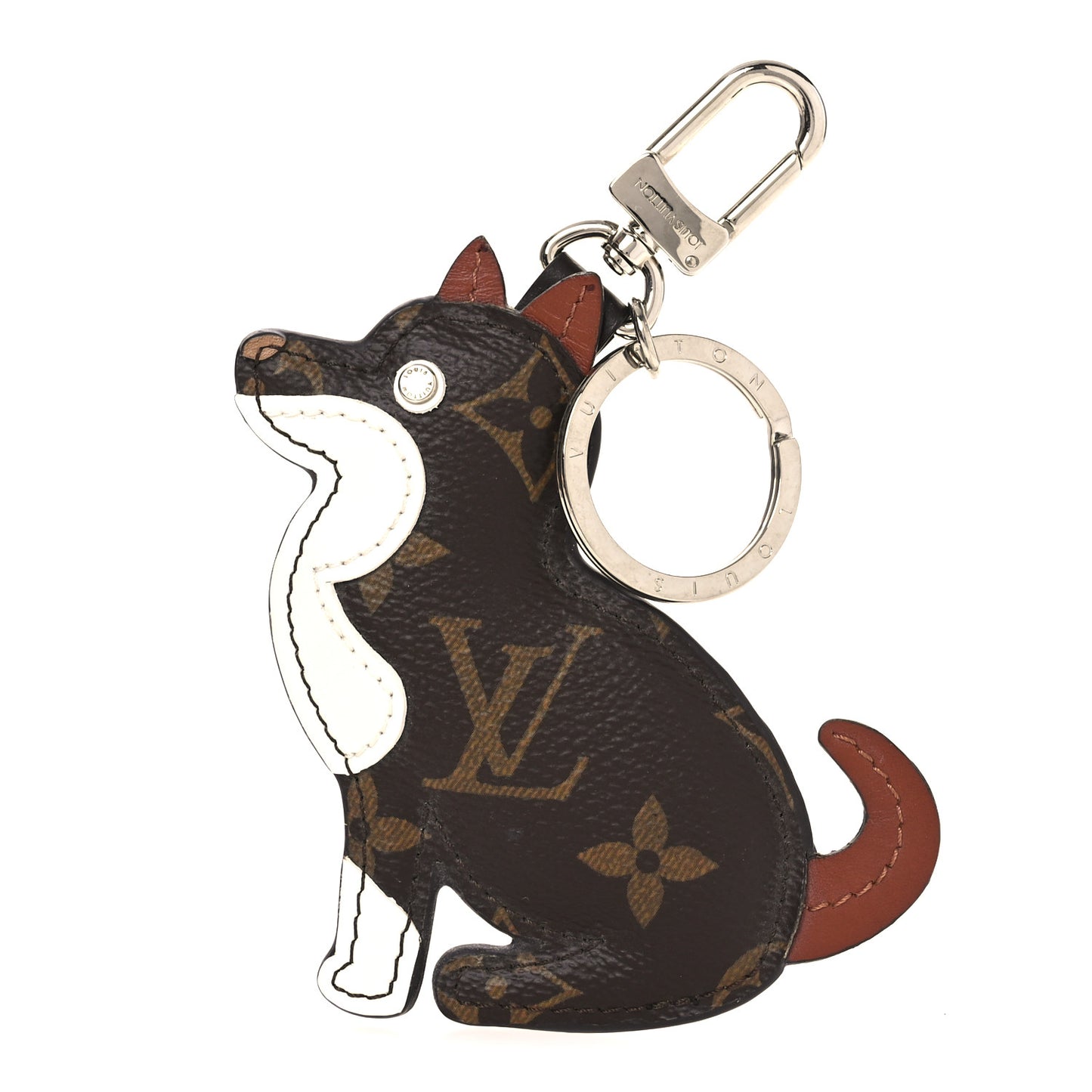 Monogram Dog Bag Charm Key Holder