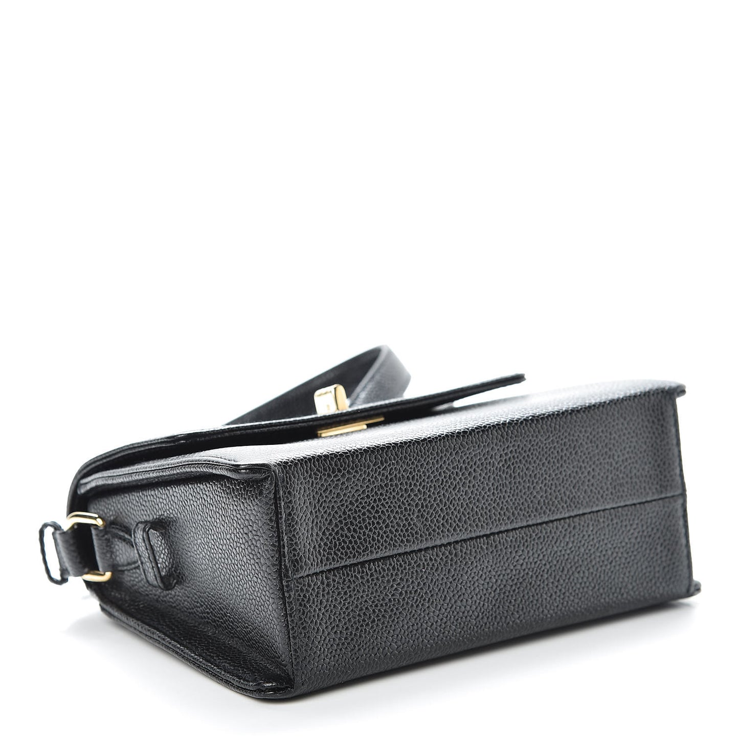 Caviar Mini Mademoiselle Flap Shoulder Bag Black