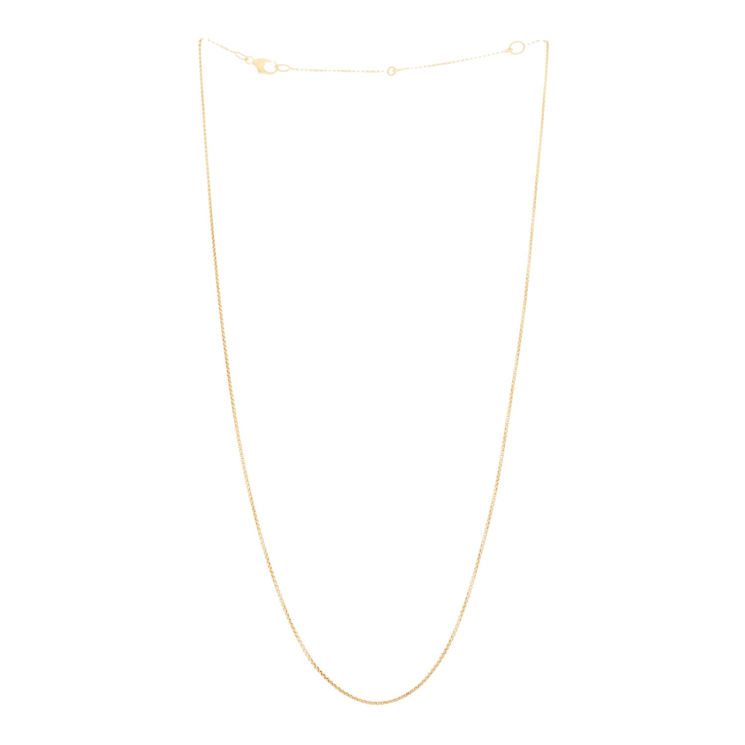David Yurman 18K Yellow Gold 1mm Box Chain Necklace 18" 3 of 5