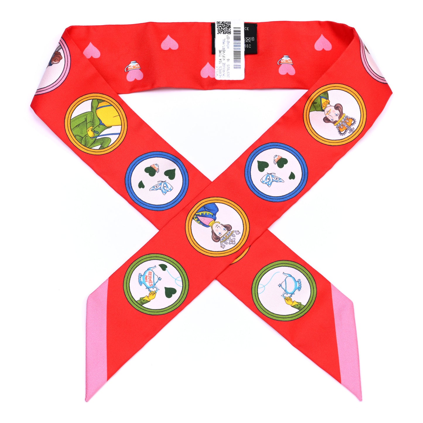 Silk Tea Time Twilly Rouge Vif Vert Multicolor