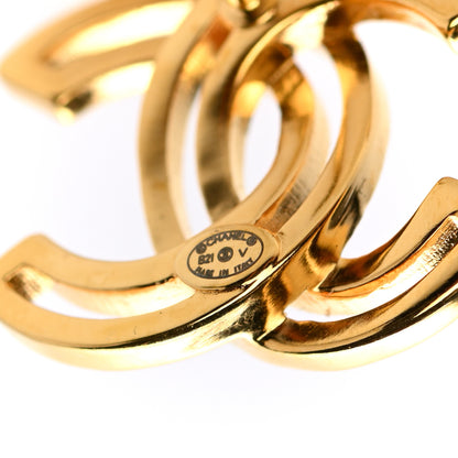Chanel Metal Obazine CC Earrings Gold 4 of 5