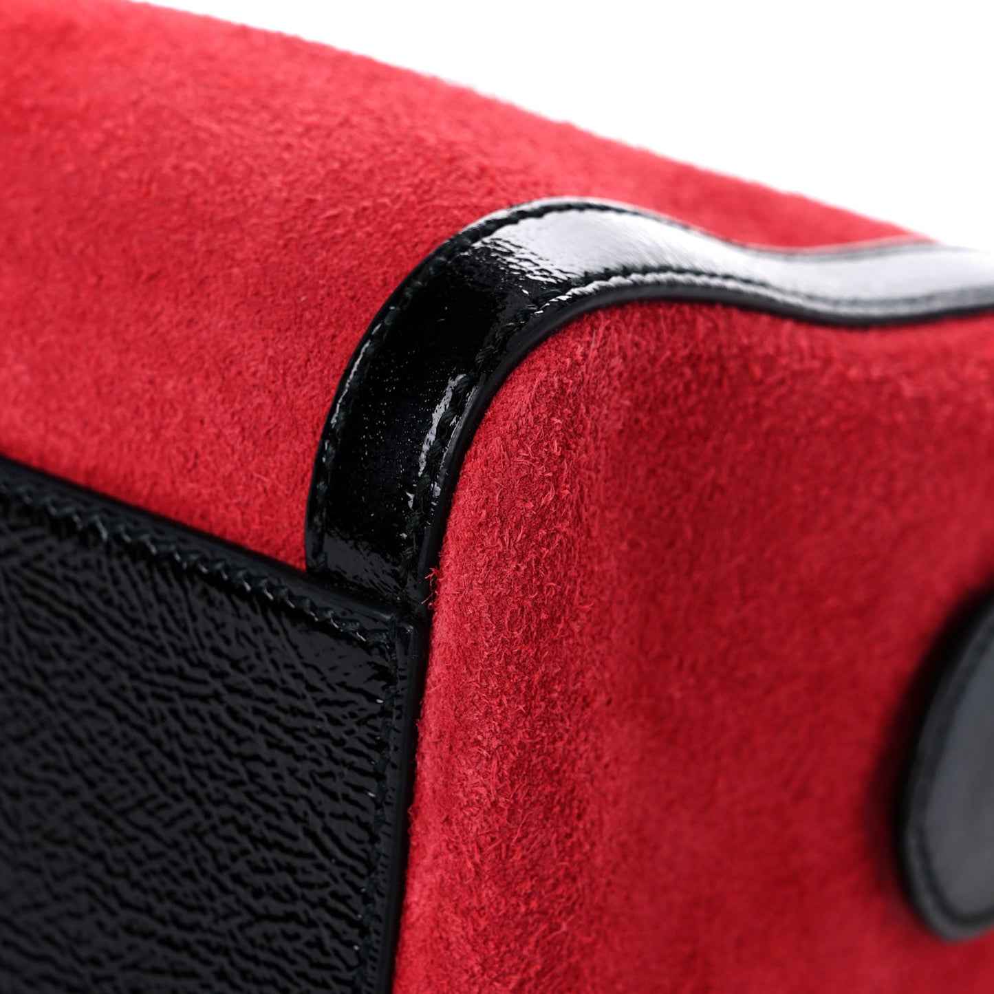 Suede Patent Web Medium Ophidia Boston Hibiscus Red Black