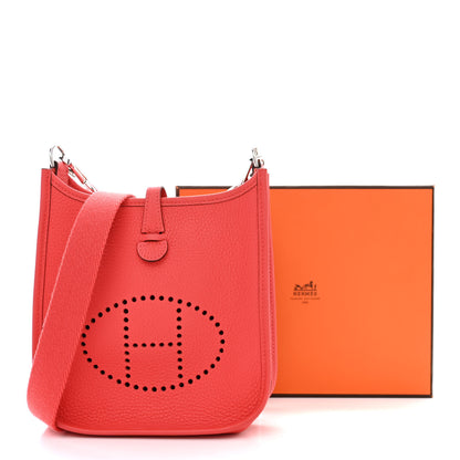 Hermes Taurillon Clemence Evelyne TPM Rouge Pivoine 13 of 13