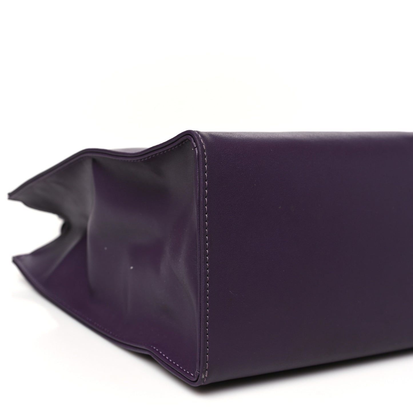 Vegan Leather Medium Shopping Bag Eggplant
