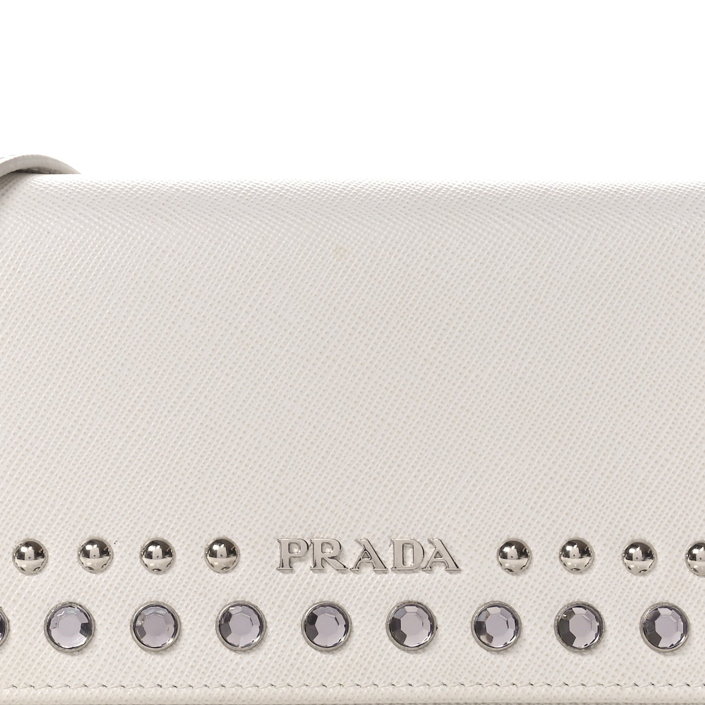 Saffiano Crystal Studded Wallet On Strap Talco