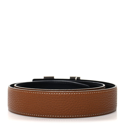 Hermes Box Togo 32mm H Belt 80 Black Gold 2 of 5