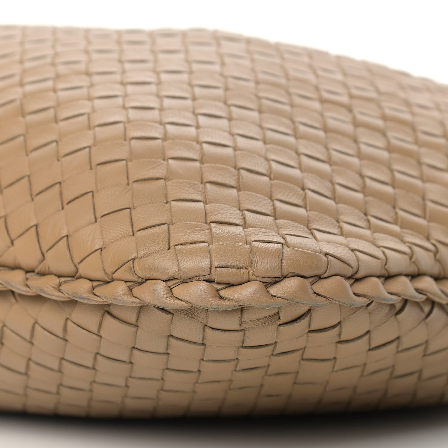 Nappa Intrecciato Large Veneta Hobo Camel