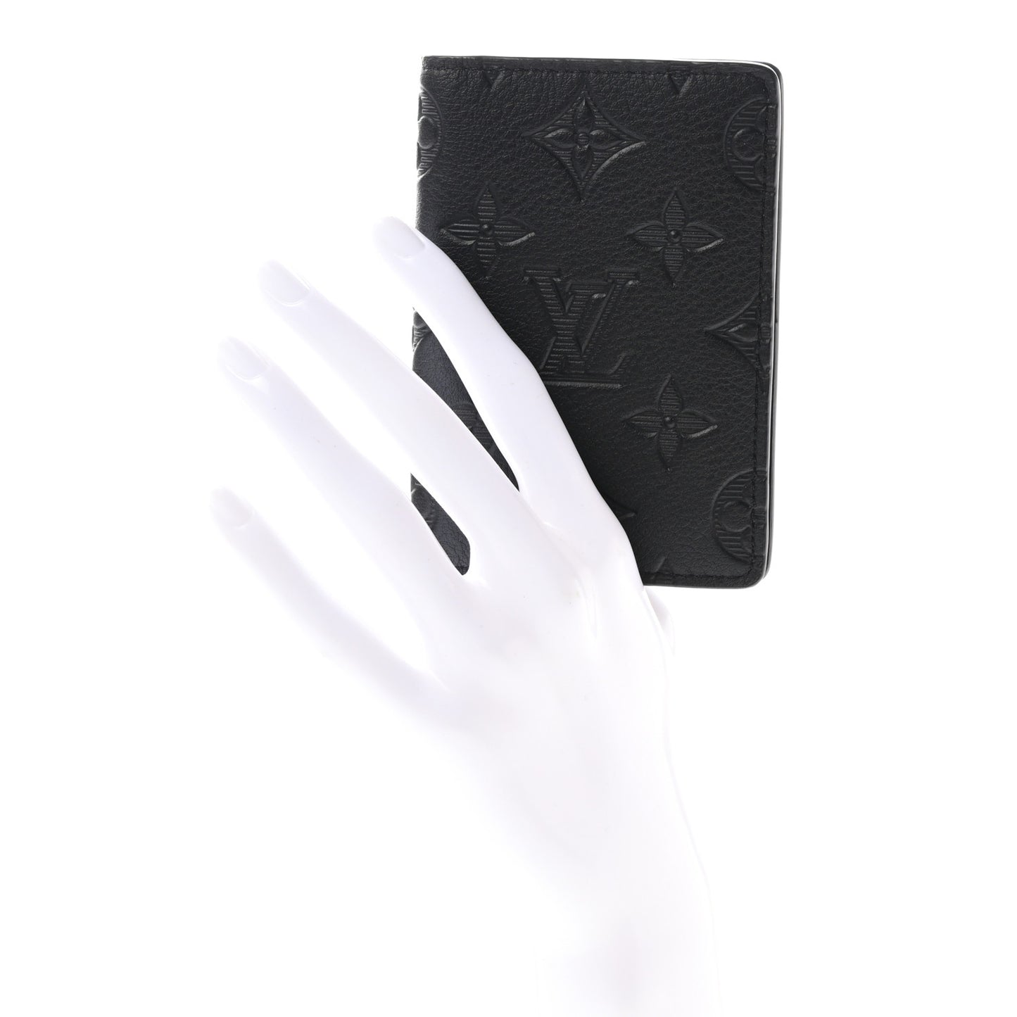 Calfskin Monogram Shadow Pocket Organizer Black