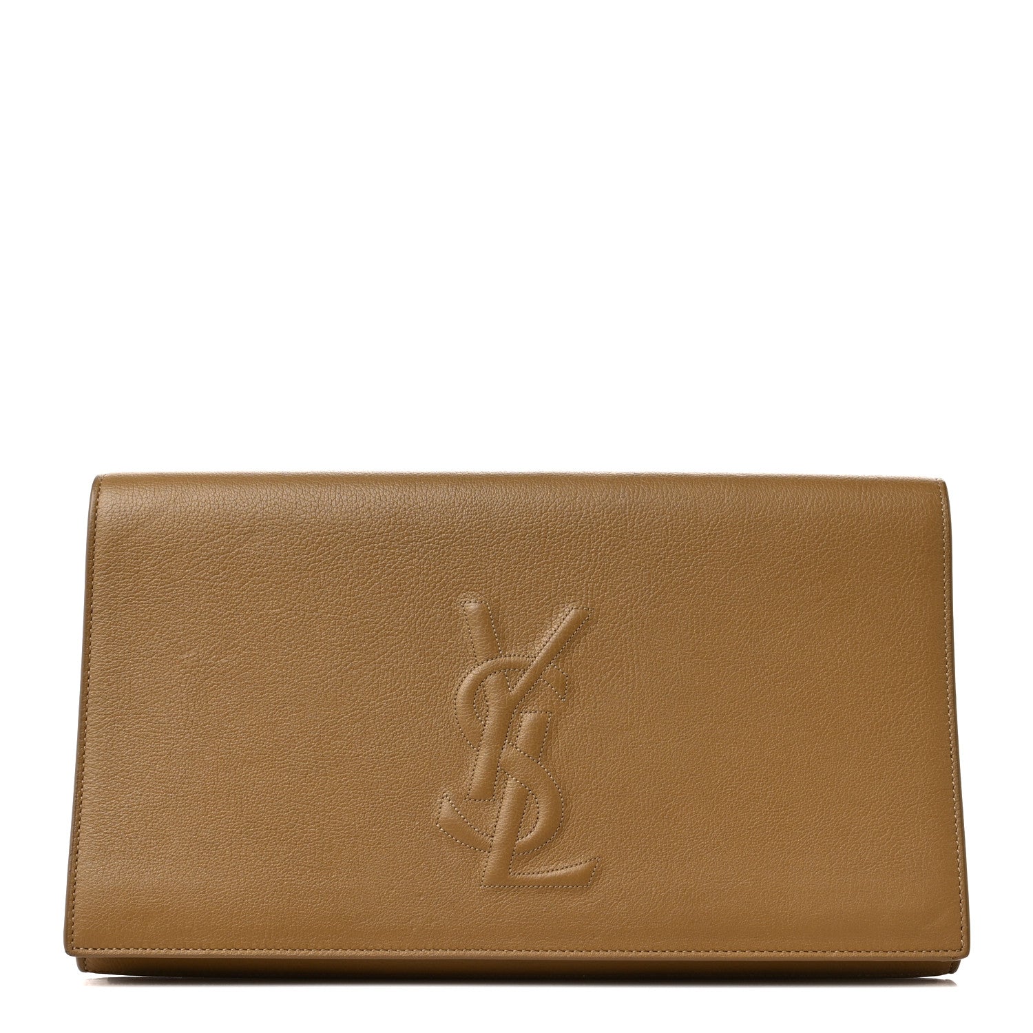 Saint Laurent Goatskin Large Belle De Jour Clutch Beige 1 of 9