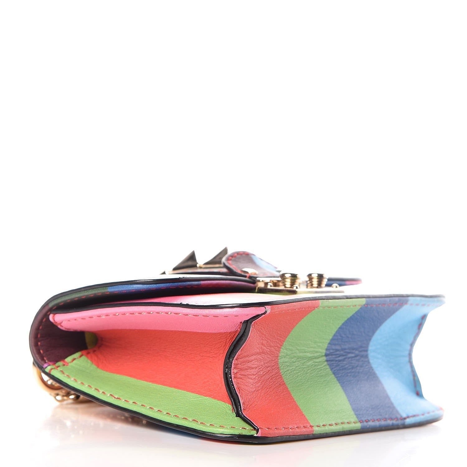Valentino Garavani Vitello 1973 Mini Glam Lock Rockstud Flap Multicolor 4 of 7