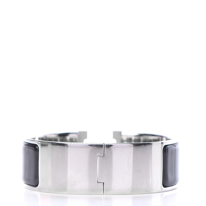 Hermes Enamel Wide Clic Clac H Bracelet PM Black 3 of 6