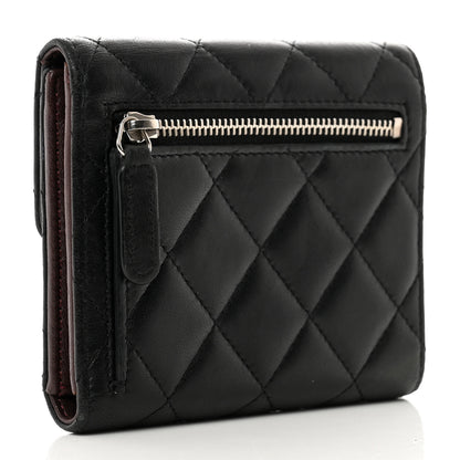 Chanel Lambskin Quilted Small Compact Wallet Black 3 of 9