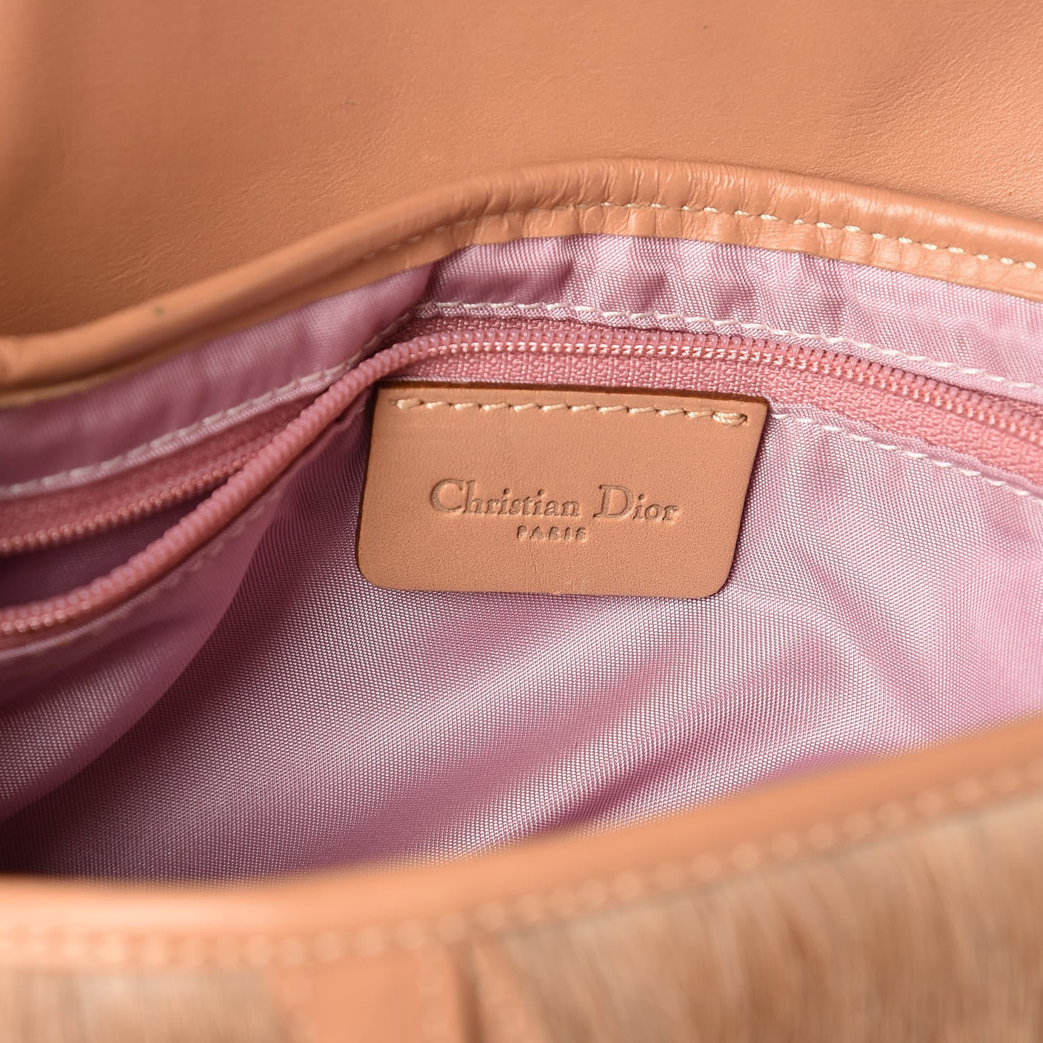 Christian Dior Pony Hair Saddle Bag Brown 6 of 8