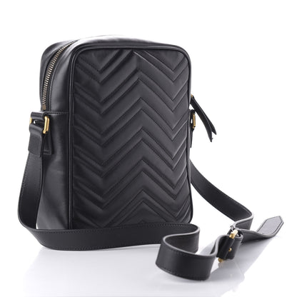 Gucci Calfskin Matelasse GG Marmont Travel Bag Black 3 of 10