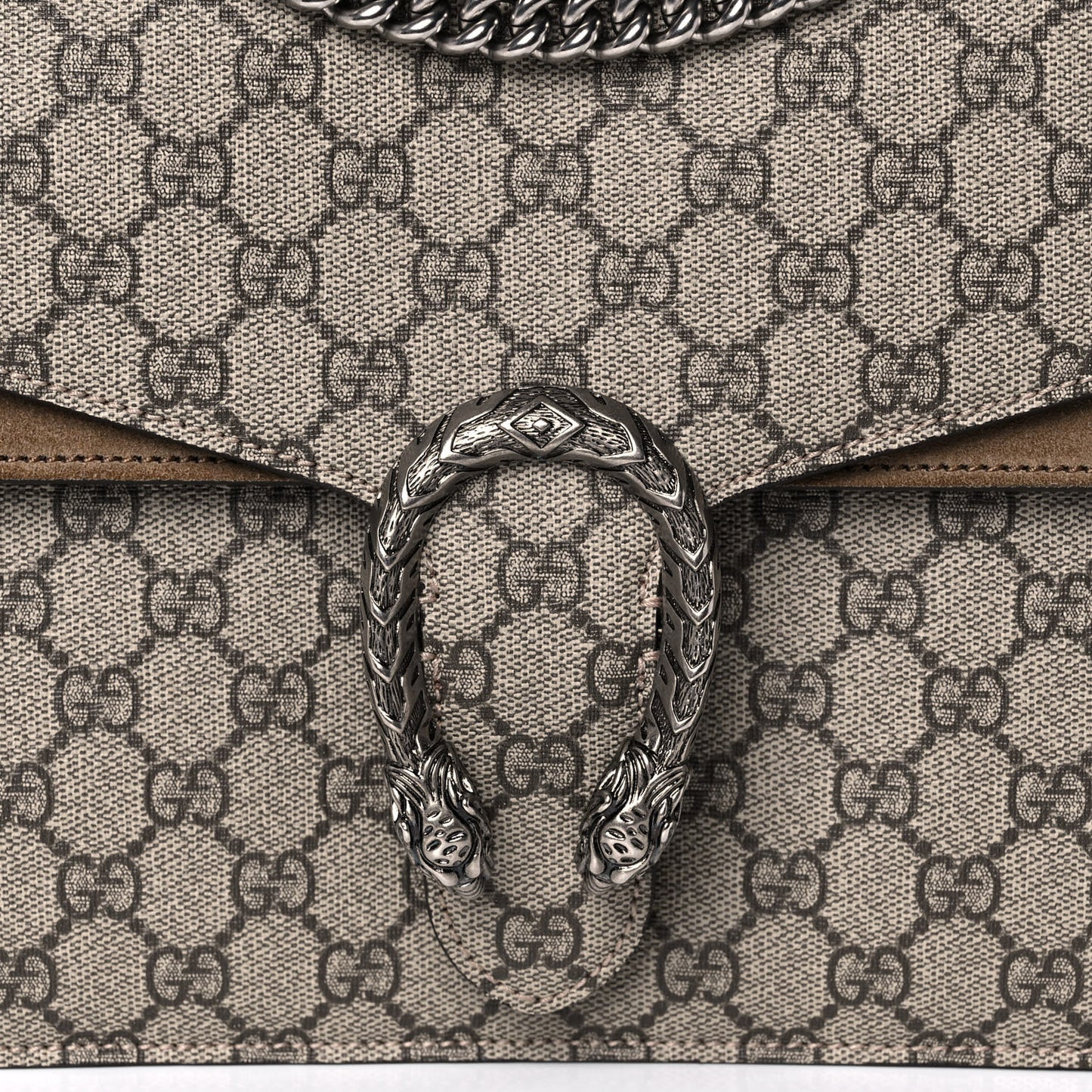 GG Supreme Monogram Medium Dionysus Shoulder Bag Taupe