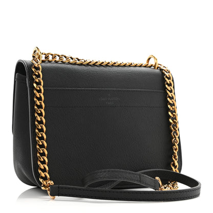 Louis Vuitton Grained Calfskin Lockme Chain Bag PM Black 3 of 9