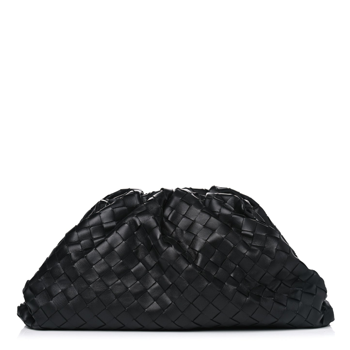 Nappa Maxi Intrecciato The Pouch Oversized Clutch Black
