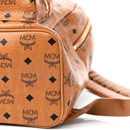 MCM Visetos Medium Sprinkle Stud Stark Backpack Cognac 8 of 9