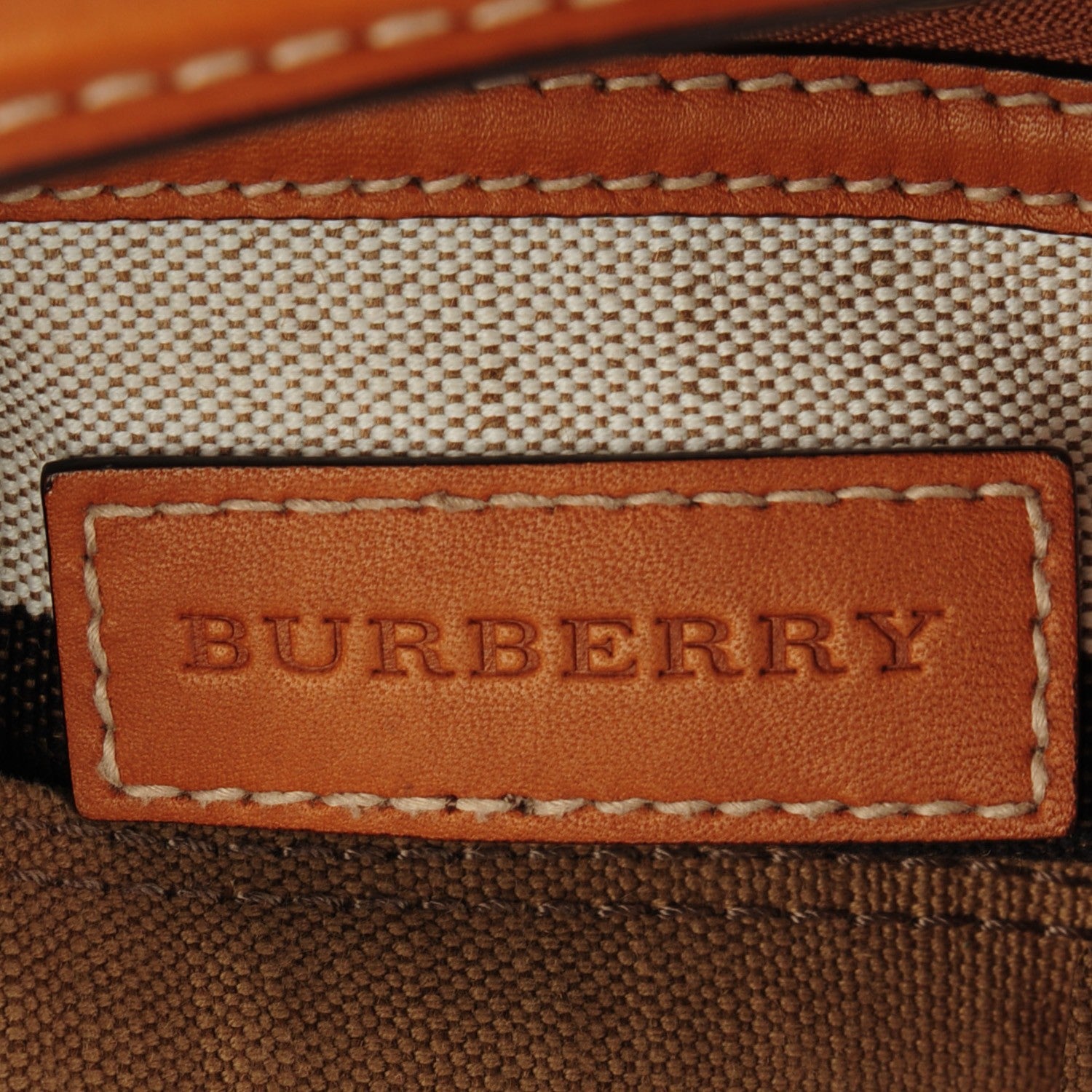 Burberry Canvas Mega Check Medium Susanna Hobo Saddle Brown 6 of 9