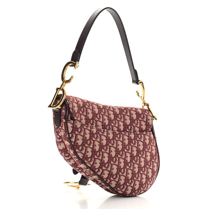 Christian Dior Oblique Saddle Bag Burgundy 3 of 10