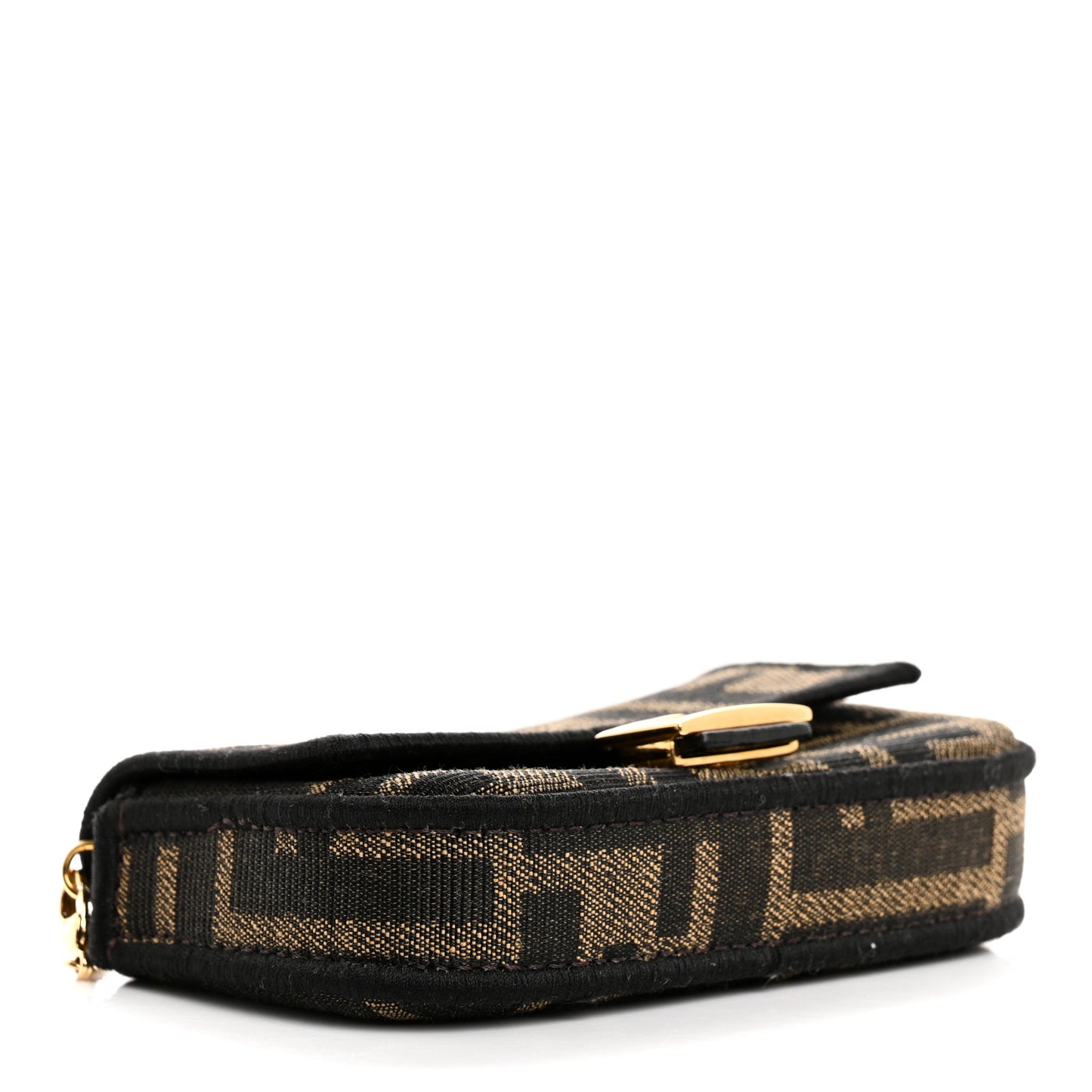 Fabric Jacquard FF 1974 Nano Baguette Charm Tobacco Moro Black