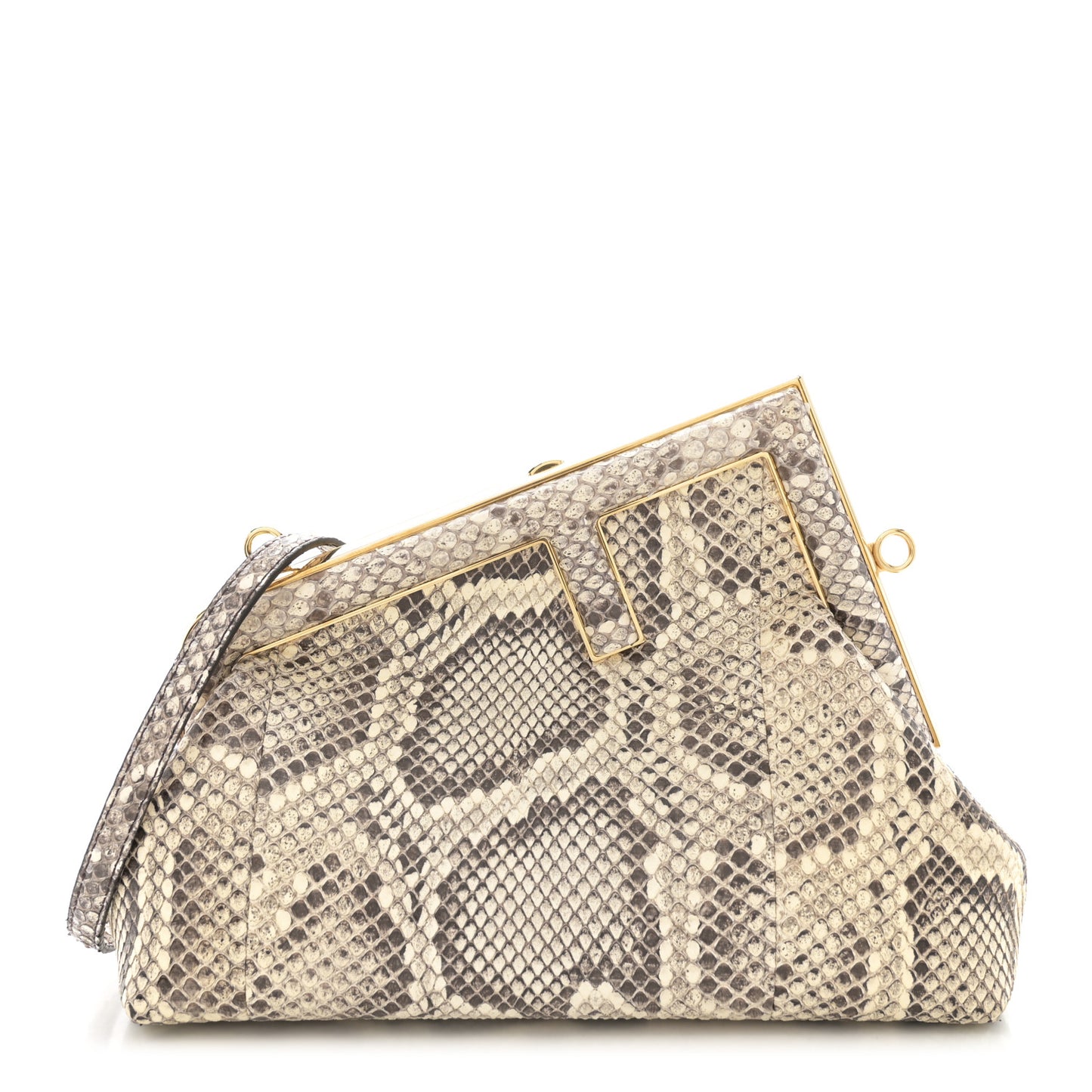 Snakeskin Small Fendi First Daisy Roccia