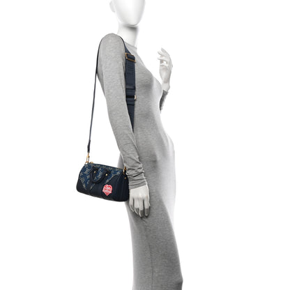 Louis Vuitton X NIGO Taurillon Monogram Denim Drip Keepall XS Blue 2 of 9