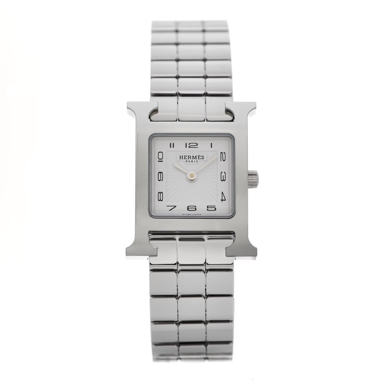 Hermes Stainless Steel 21mm Heure H Hour Quartz Watch 1 of 5