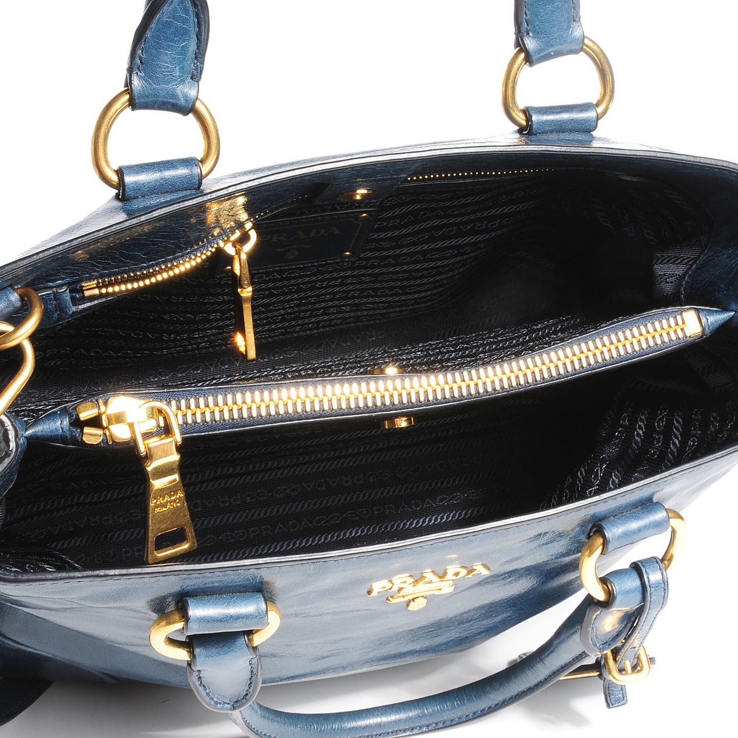 Vitello Shine Tote Denim