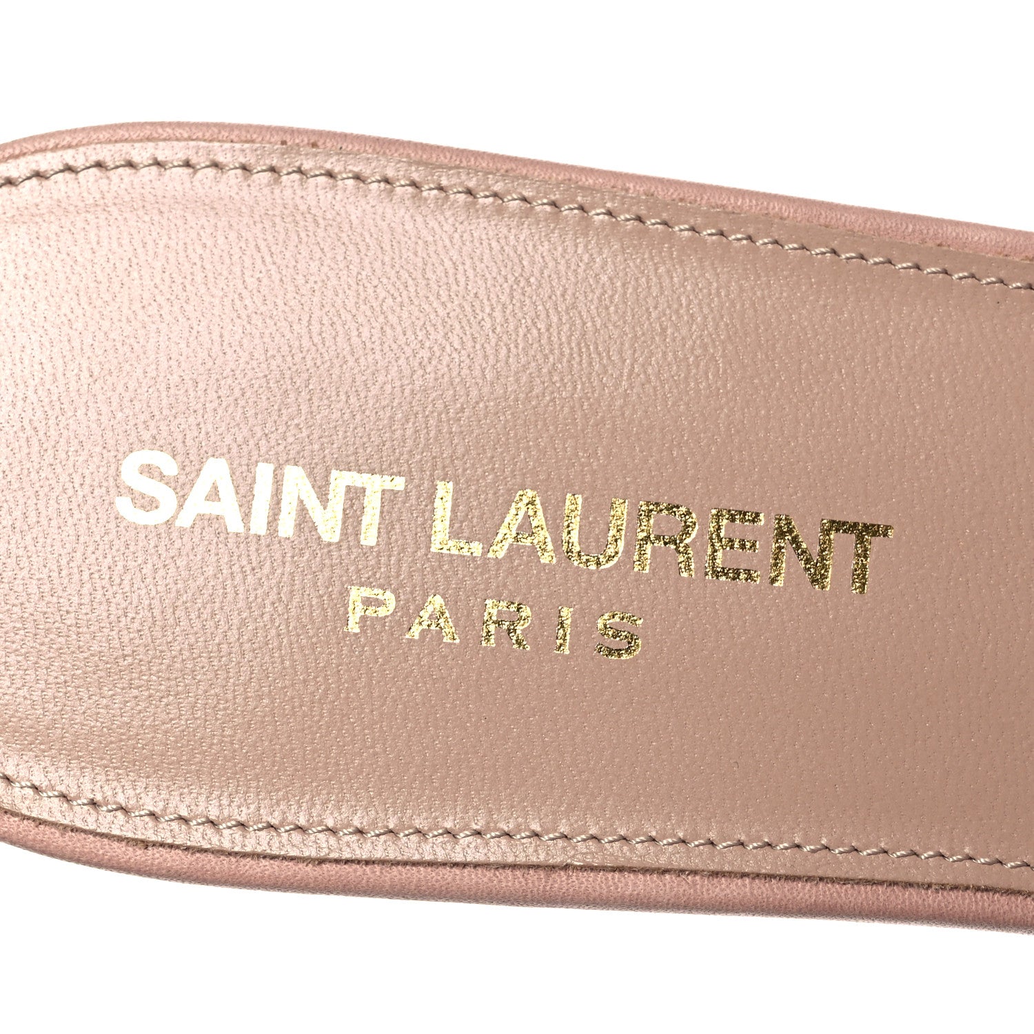 Saint Laurent Calfskin Tribute 05 Slide Sandals 40.5 Nude 9 of 14