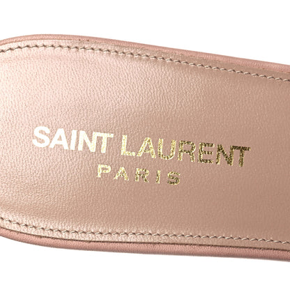 Saint Laurent Calfskin Tribute 05 Slide Sandals 40.5 Nude 9 of 14