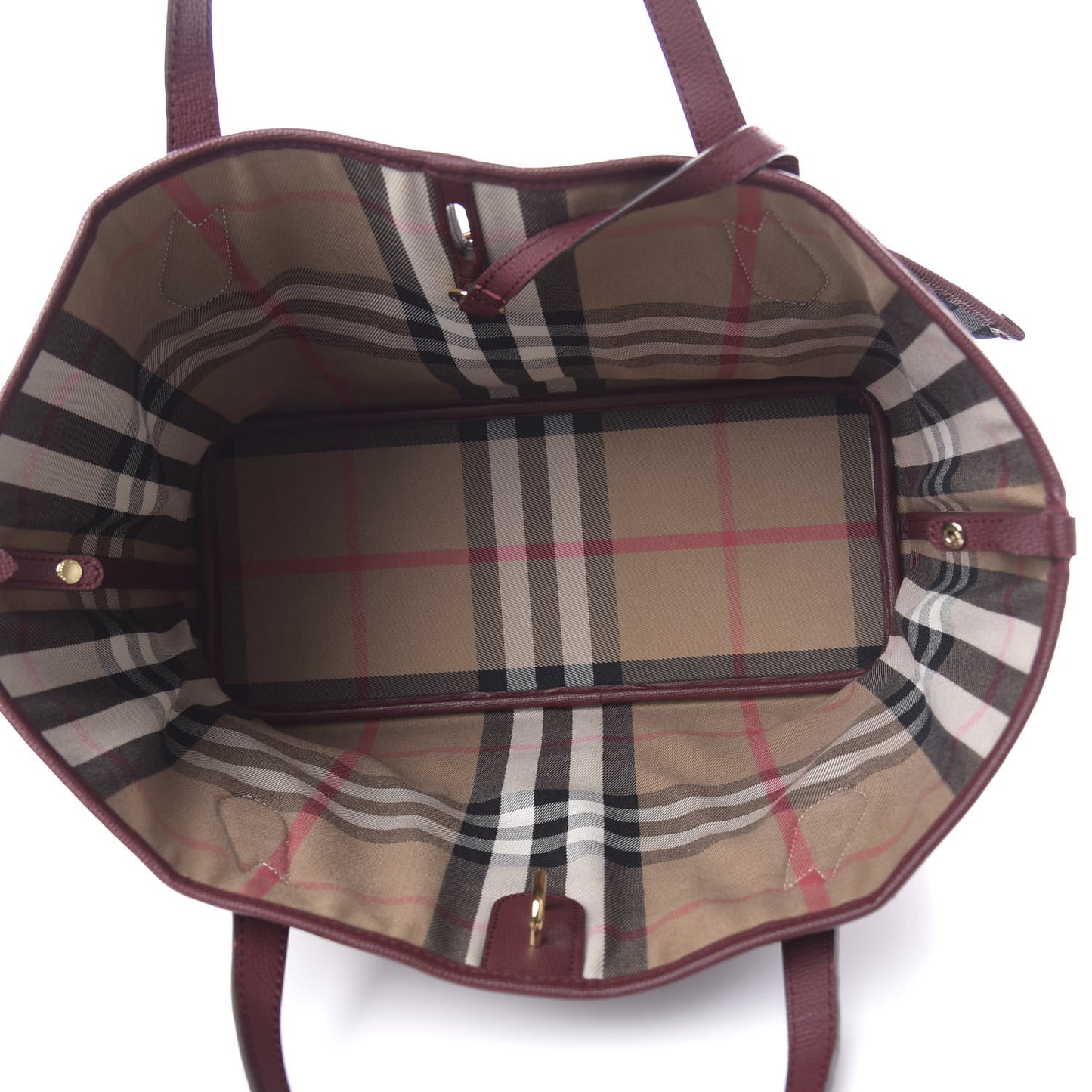 Grainy Calfskin Medium Honeybrook Tote Dark Plum