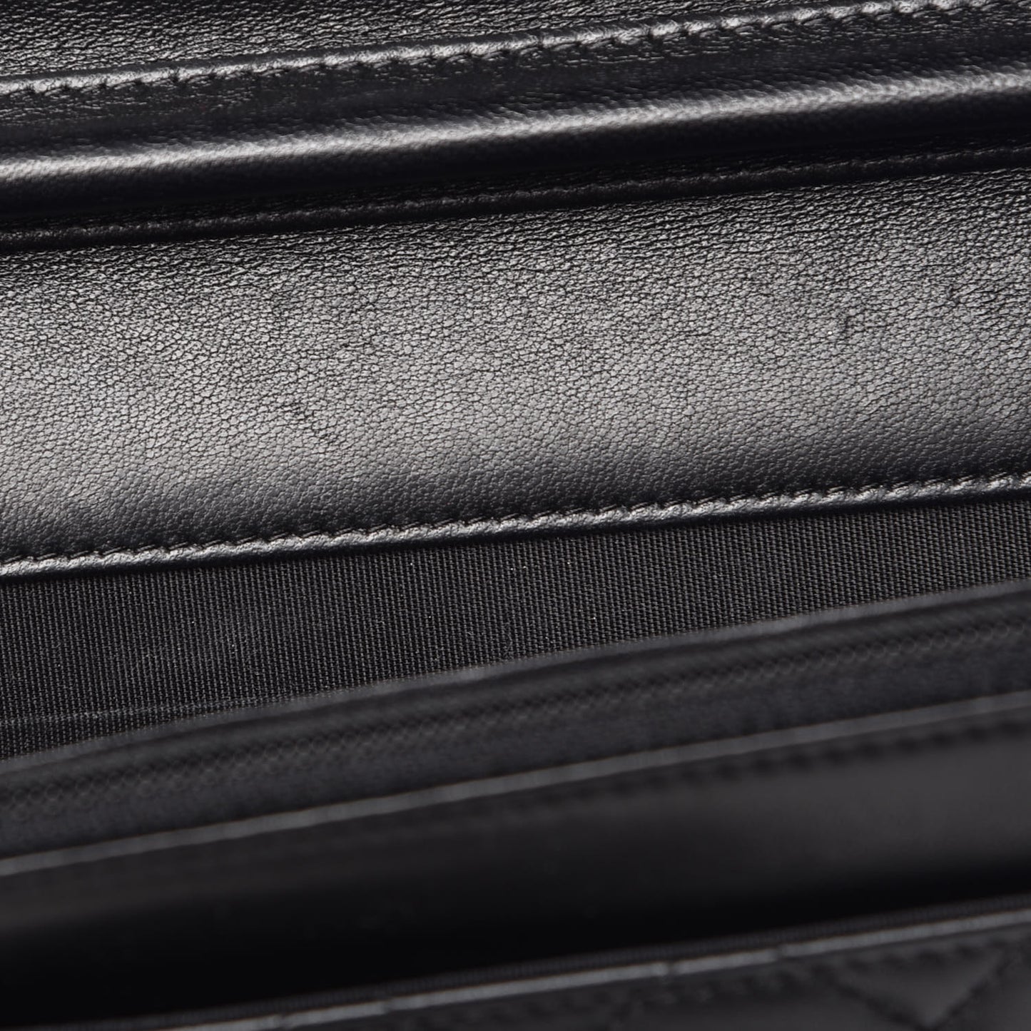 Lambskin Quilted Boy Wallet On Chain WOC Black
