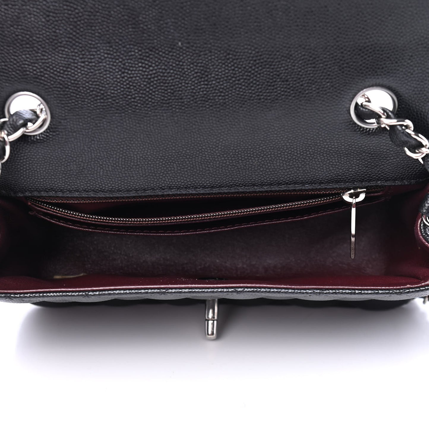 Caviar Quilted Mini Rectangular Flap Black